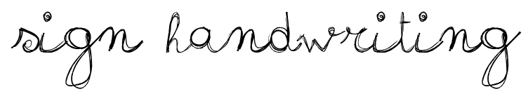 Sign Handwriting font